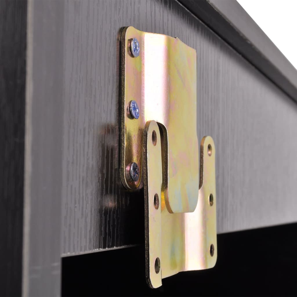 vidaXL 4-tlg. Badmöbel-Set mit Waschbecken und Wasserhahn Schwarz