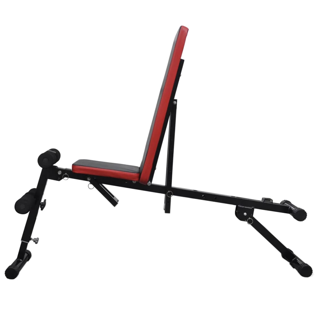 vidaXL Hantelbank Verstellbar mit Langhantel Kurzhantel Set 60,5 kg