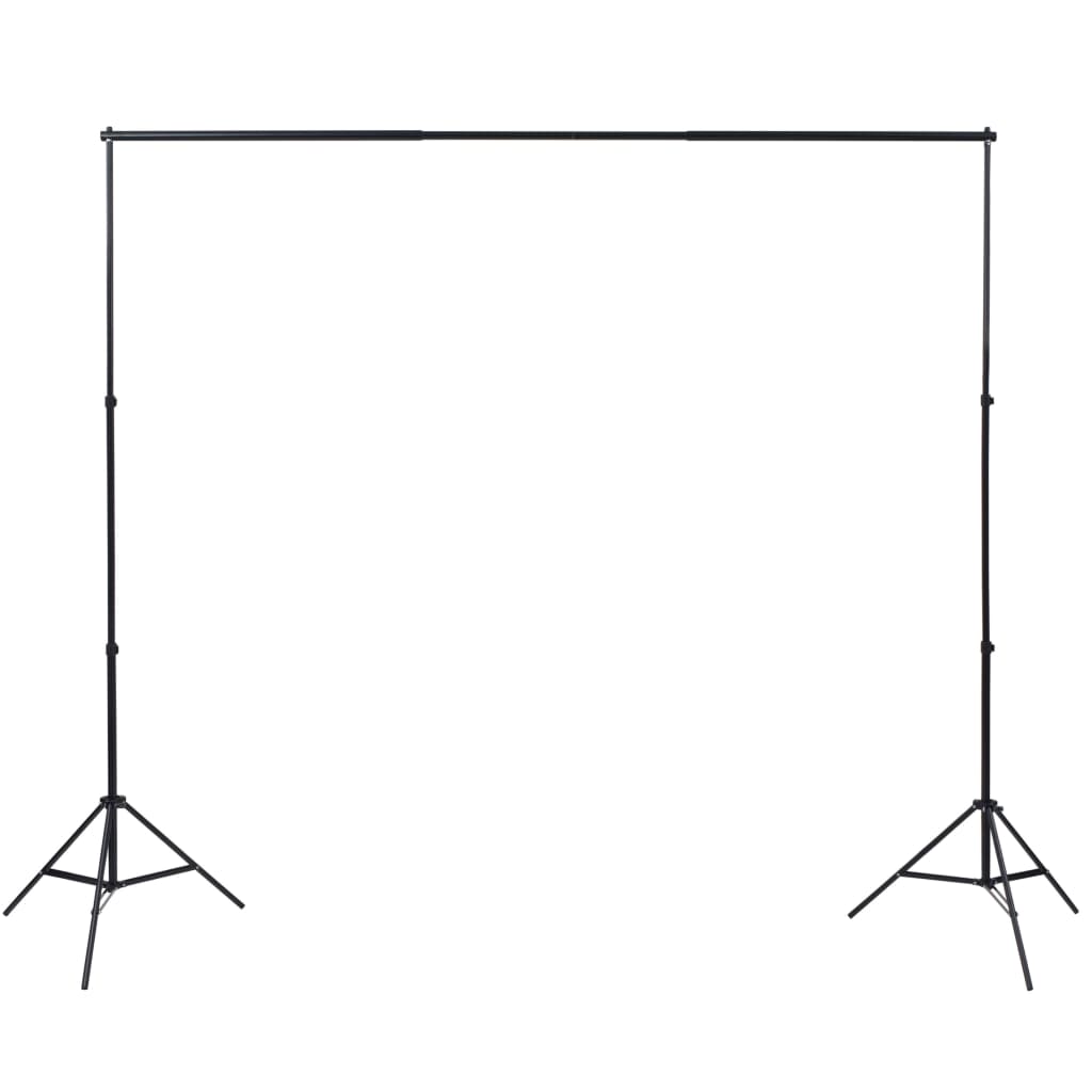 vidaXL Fotostudio Set 3 Baumwolle-Hintergründe Rahmen verstellbar 3x3m