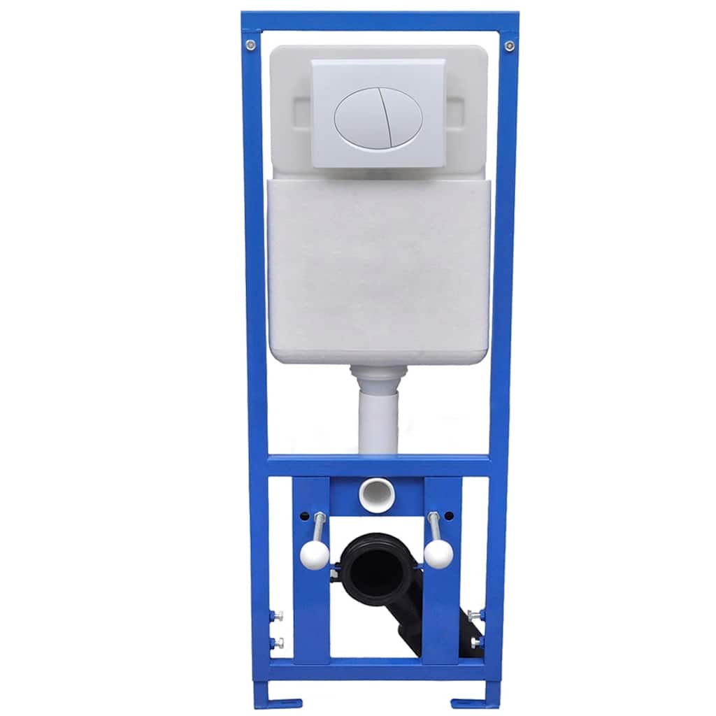 vidaXL Hänge-Toilette mit Einbau-Spülkasten Keramik Weiß