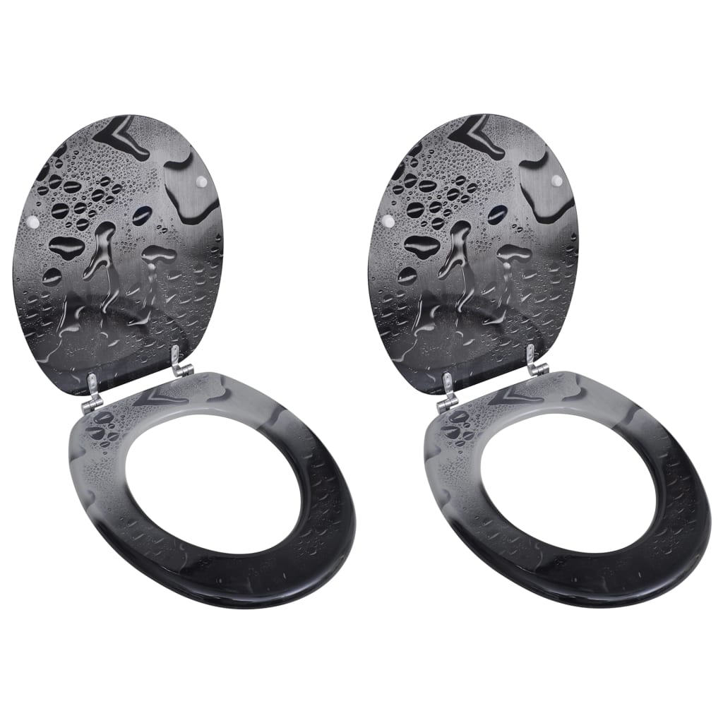 vidaXL Toilettensitz MDF Deckel Schlichtes Design Weiß