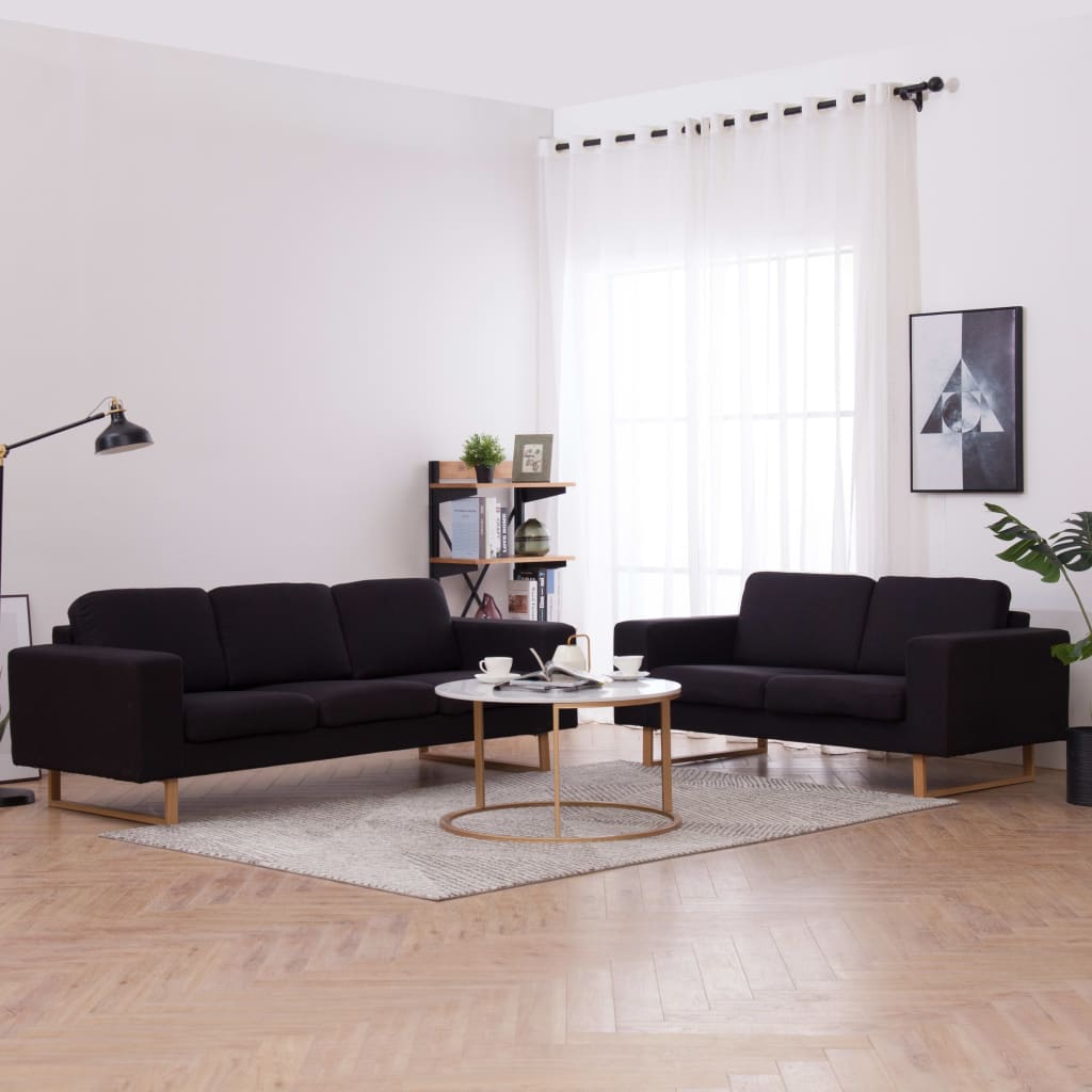 vidaXL Sofa 3-Sitzer Stoff Hellgrau