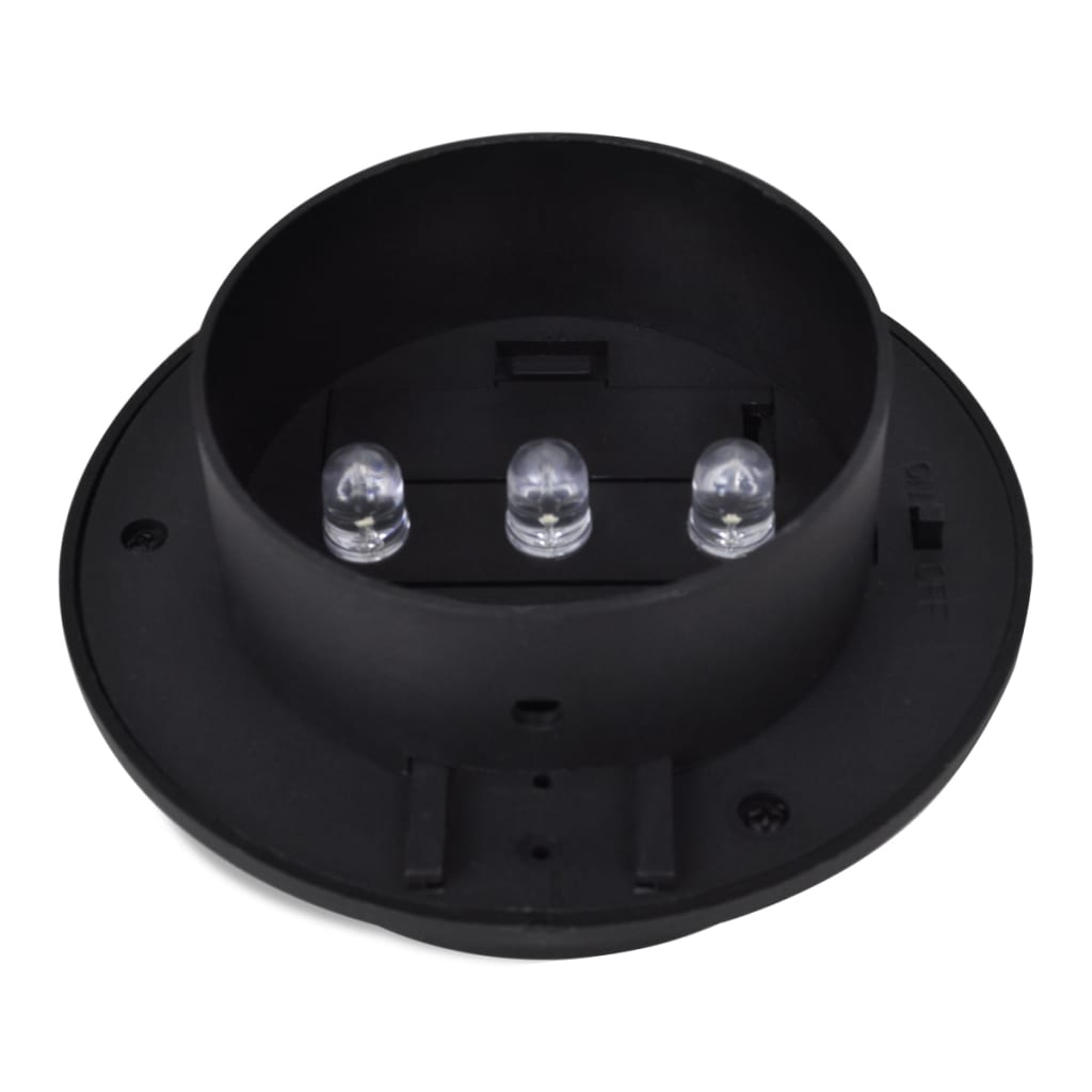 vidaXL Solar-Außenleuchten für Zaun 12 Stk. LED Schwarz