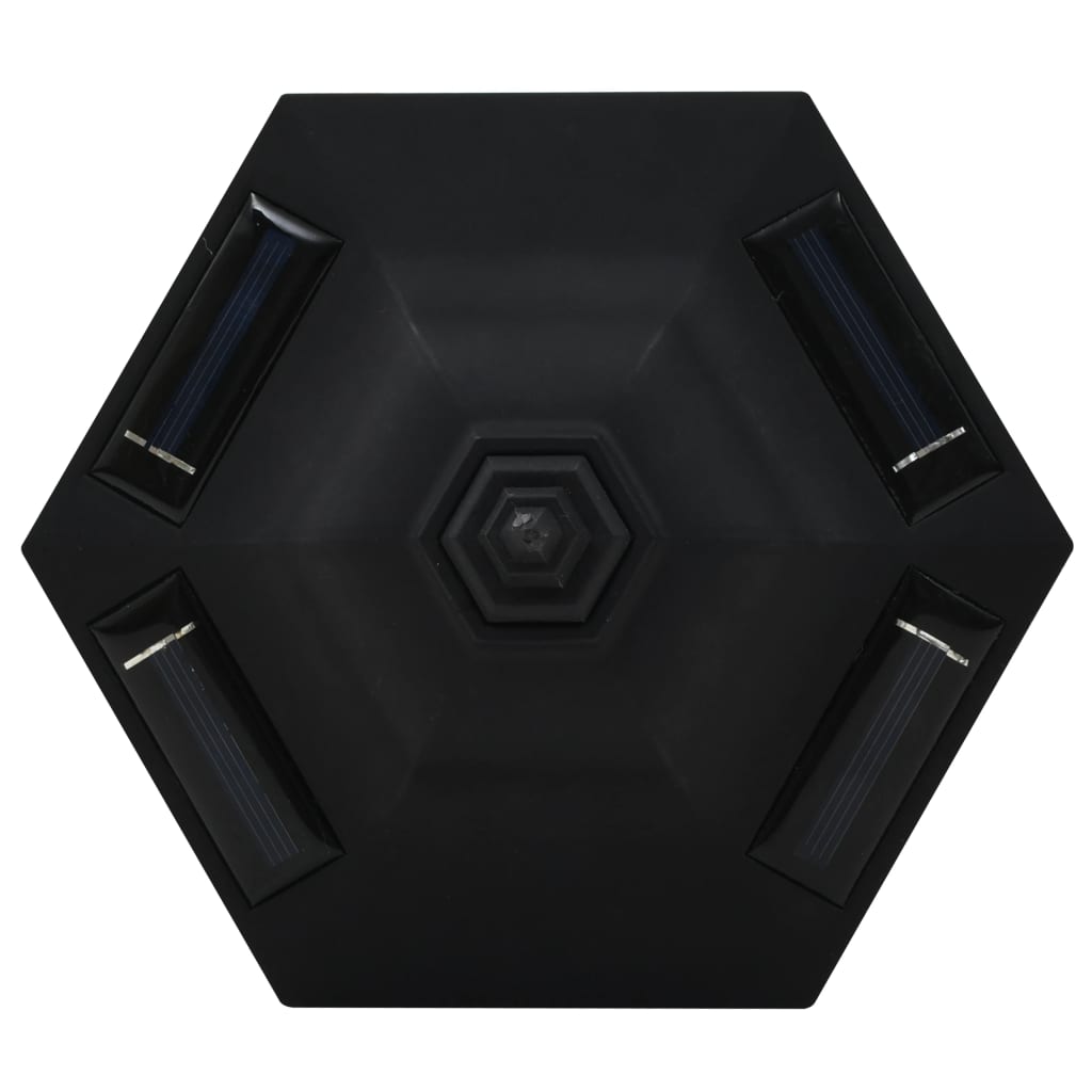 vidaXL Solar-Außenleuchten 6 Stk. LED Schwarz