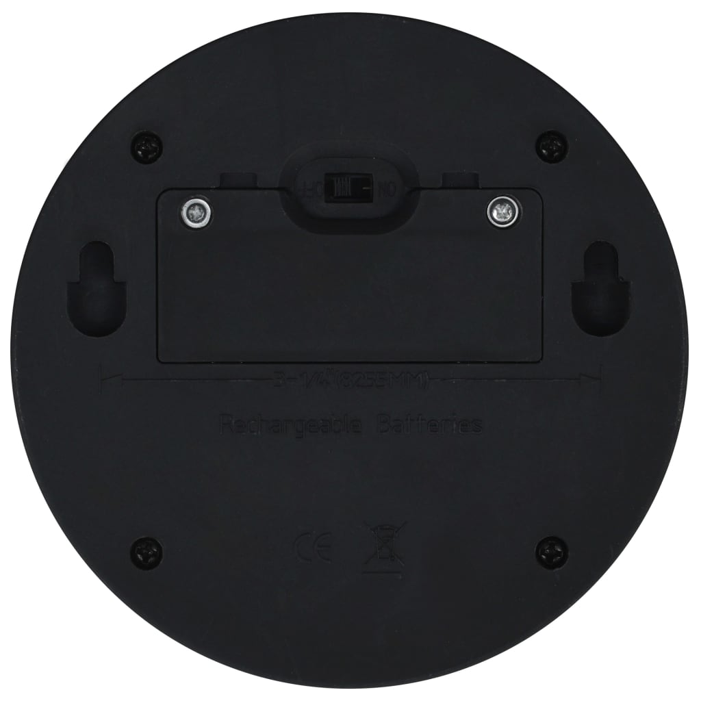 vidaXL Solar-Außenleuchten für Wand LED 24 Stk. Rund Schwarz