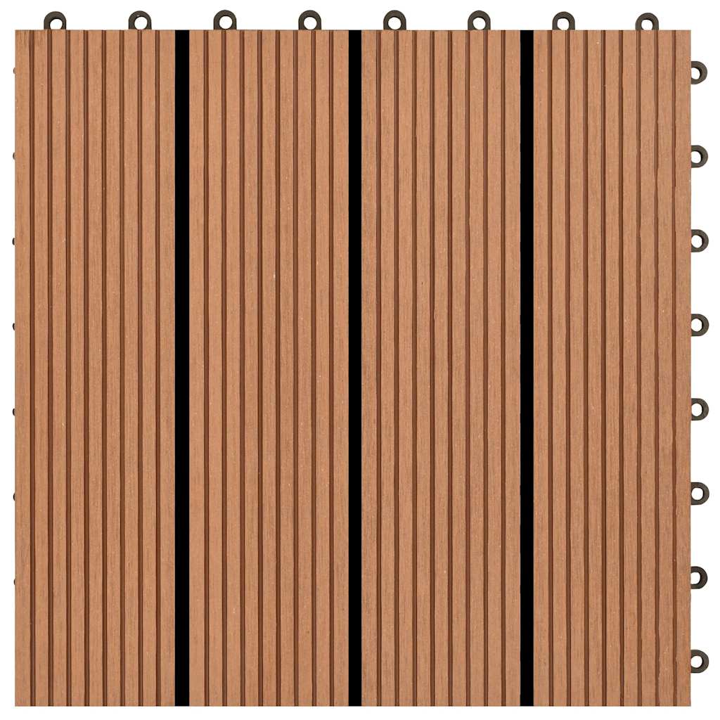 vidaXL 22 Stk. Terrassenfliesen 30 x 30 cm 2 qm WPC Braun