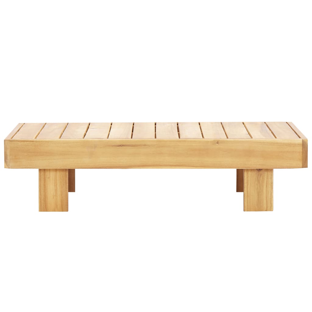 vidaXL 4-tlg. Garten-Lounge-Set mit Kissen Creme Massivholz Akazie