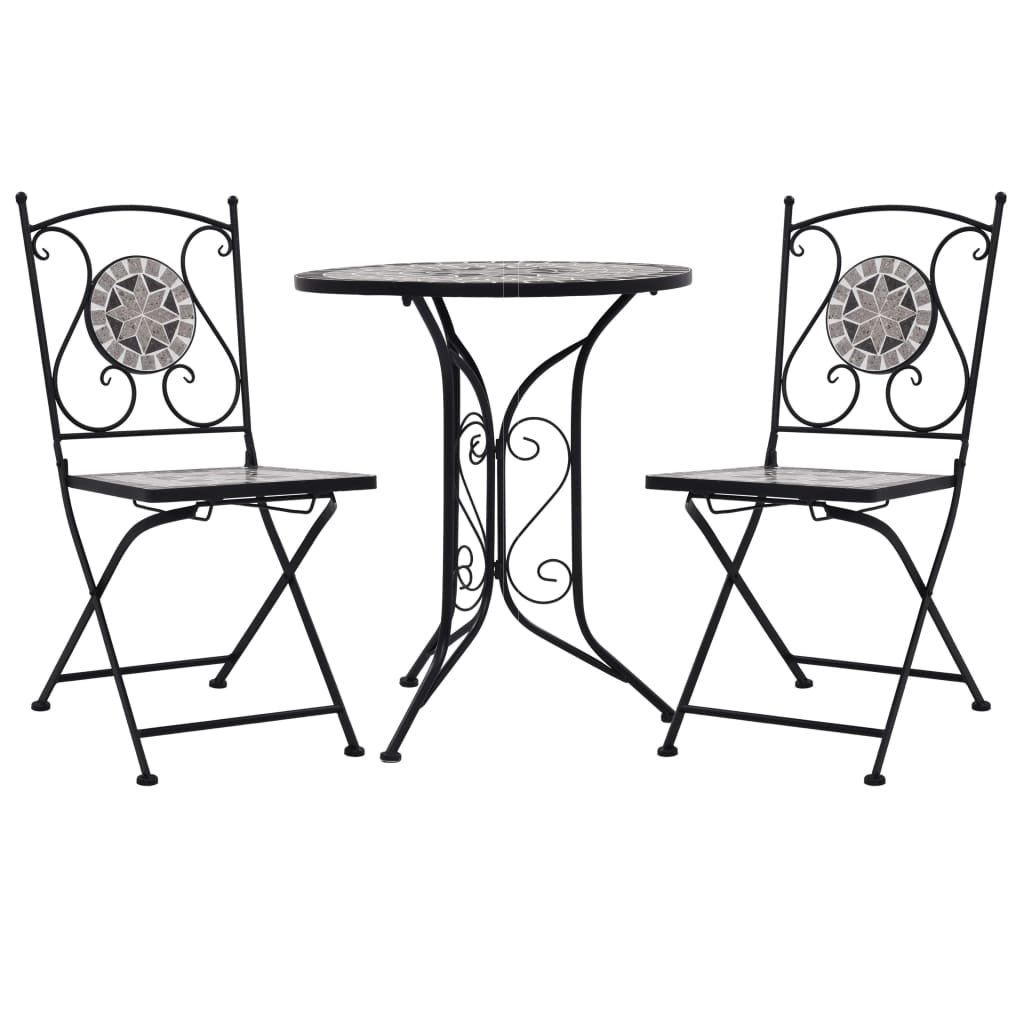 vidaXL 3-tlg. Bistro-Set Mosaik Keramik Terrakotta