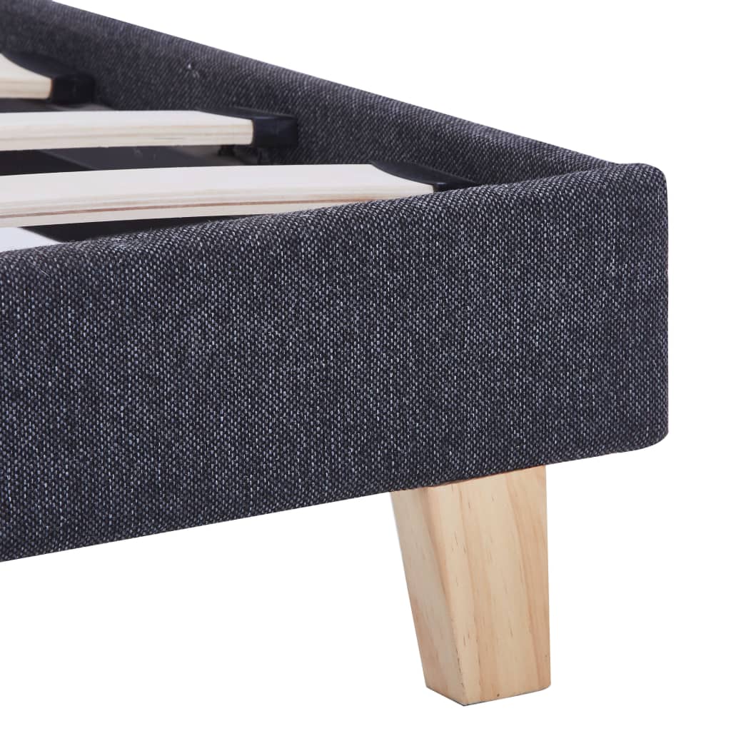 vidaXL Bettgestell Dunkelgrau Stoff 90×200 cm