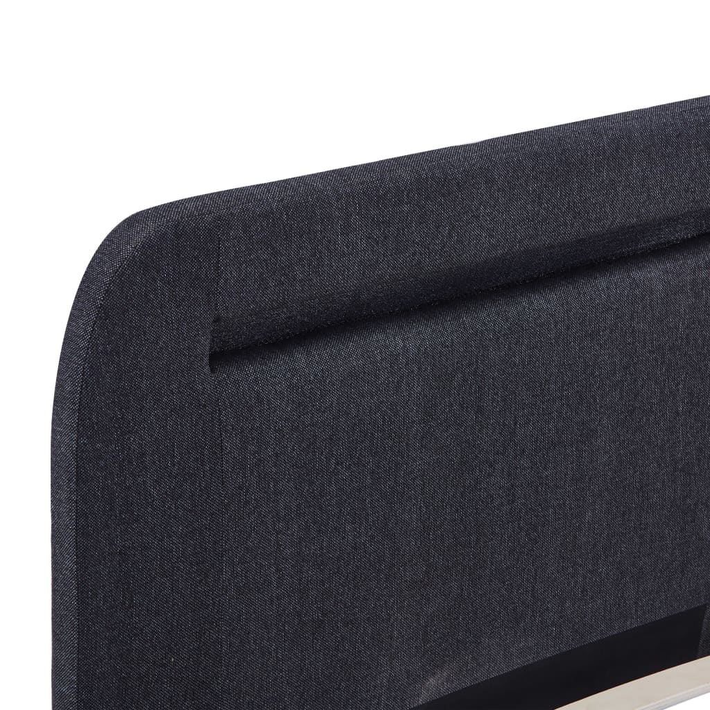 vidaXL Bettgestell mit LED Dunkelgrau Stoff 180×200 cm