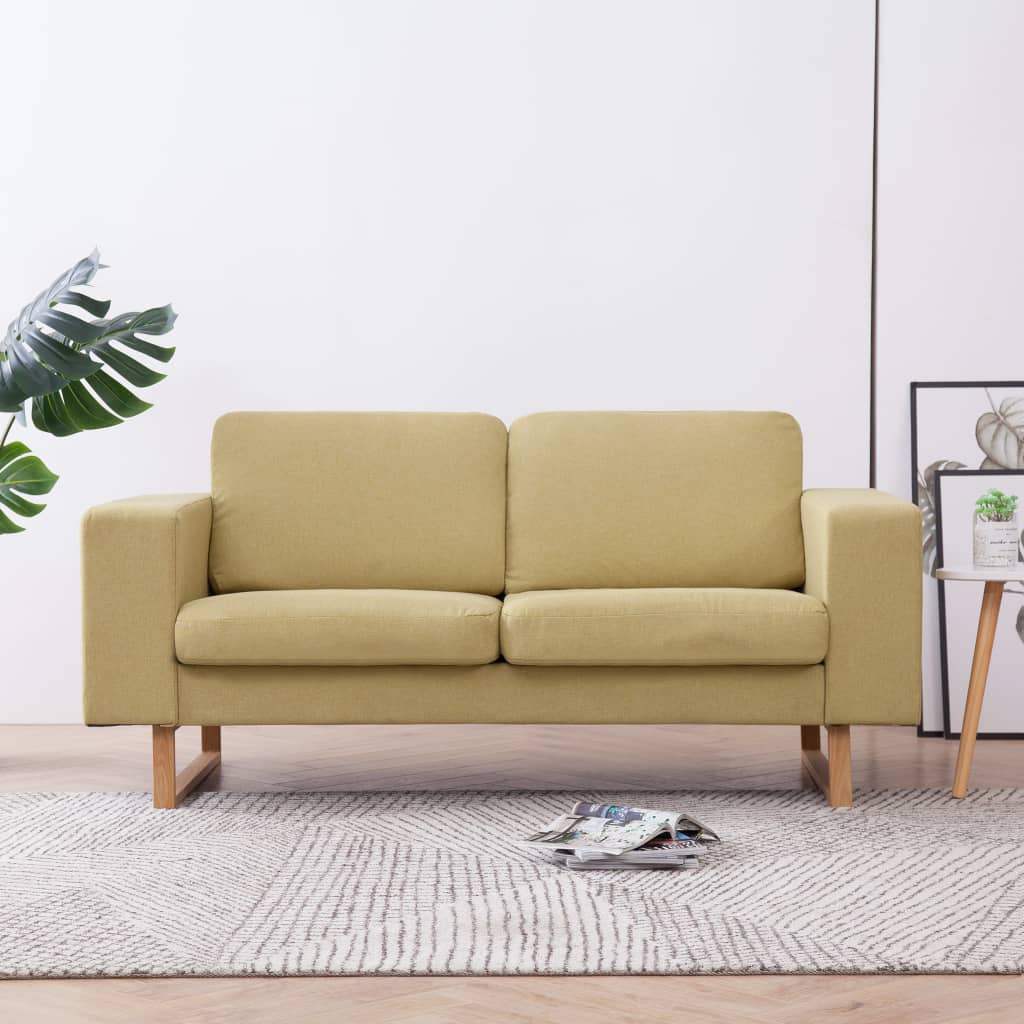 vidaXL Sofa 3-Sitzer Stoff Hellgrau
