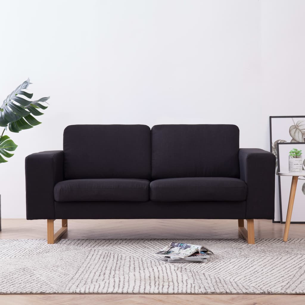 vidaXL Sofa 3-Sitzer Stoff Hellgrau