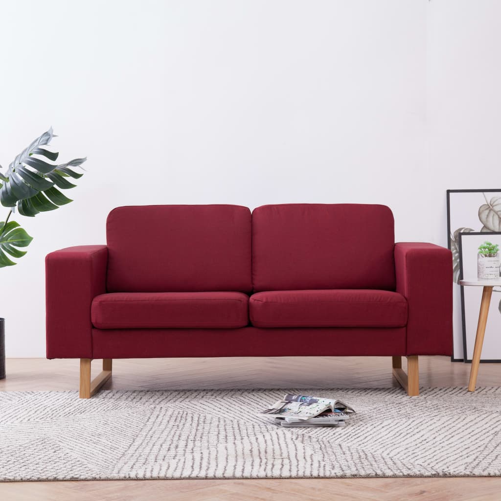 vidaXL Sofa 3-Sitzer Stoff Hellgrau