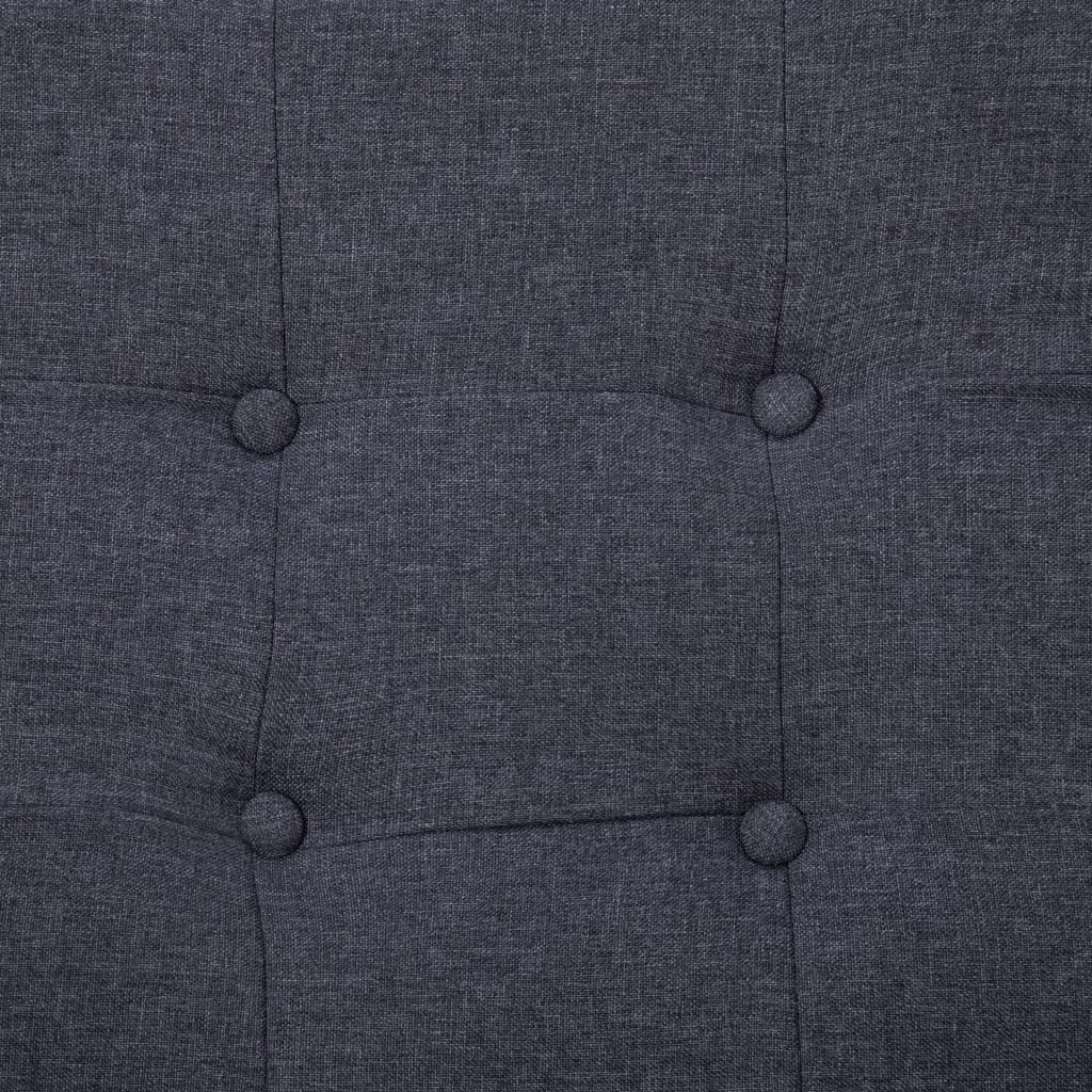 vidaXL 2-Sitzer-Sofa mit Armlehnen Dunkelgrau Stahl und Stoff