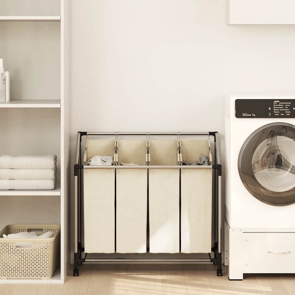 4 Fächer Schwarz Wäschesortierer