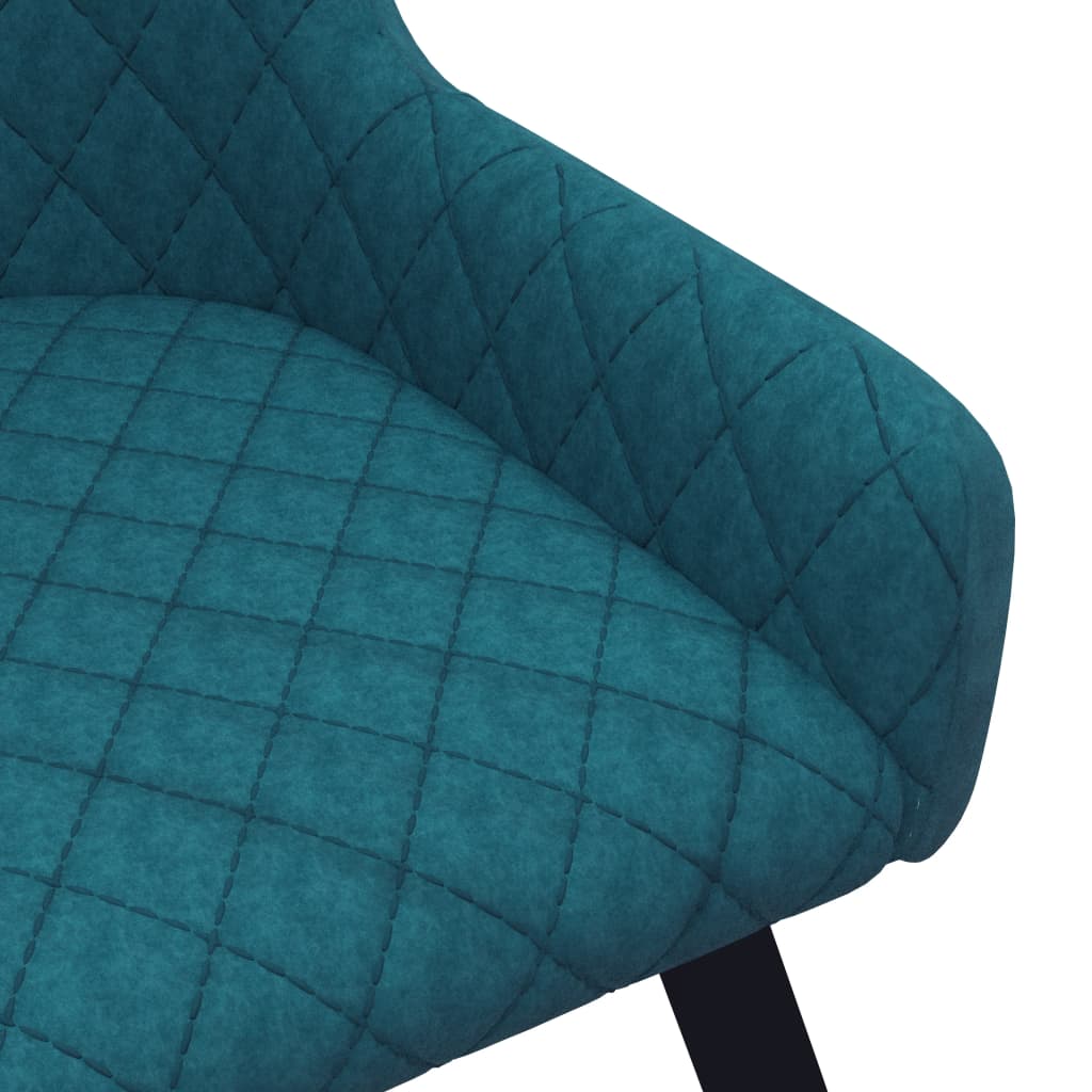 vidaXL Esszimmerstühle 2 Stk. Blau Samt