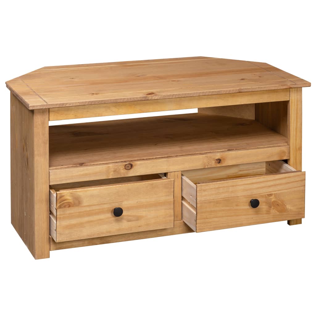 vidaXL TV-Eckschrank 93 x 49 x 49 cm Massivholz Panama-Kiefer