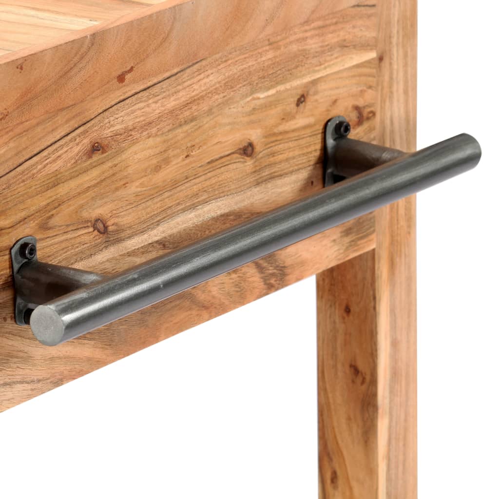 vidaXL Servierwagen 58x58x89 cm Massivholz Akazie