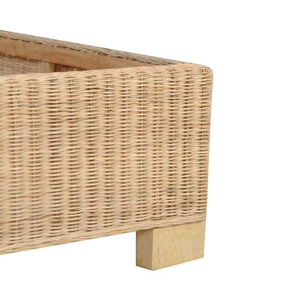 vidaXL Bettrahmen Rattan Handgeflochten 140x200 cm