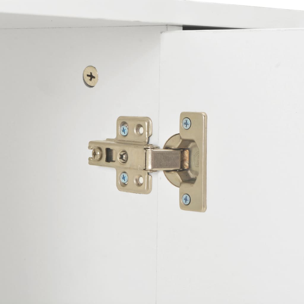 vidaXL Sideboard Hochglanz-Weiß 107x35x80,5 cm