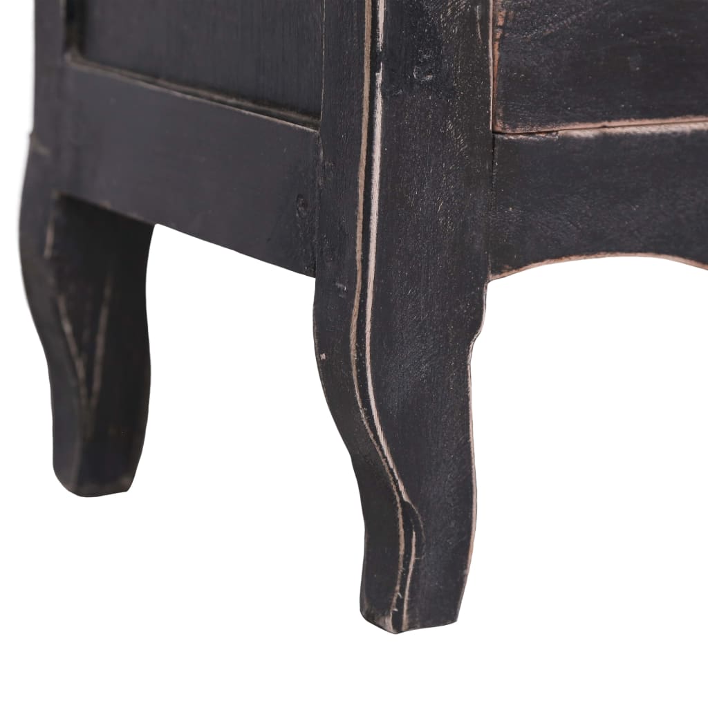 vidaXL TV-Schrank 120x30x40 cm Schwarz Altholz Massiv