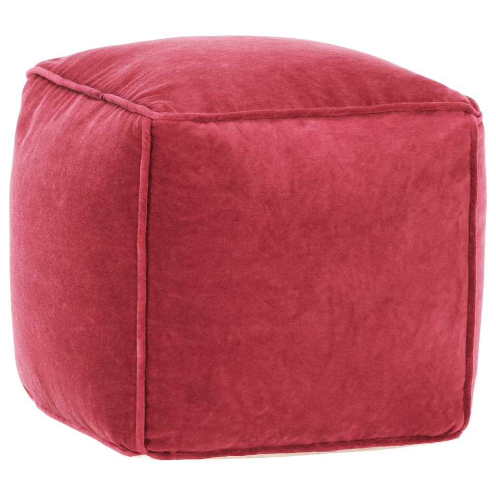 vidaXL Pouf Baumwollsamt 40x40x40 cm Anthrazit