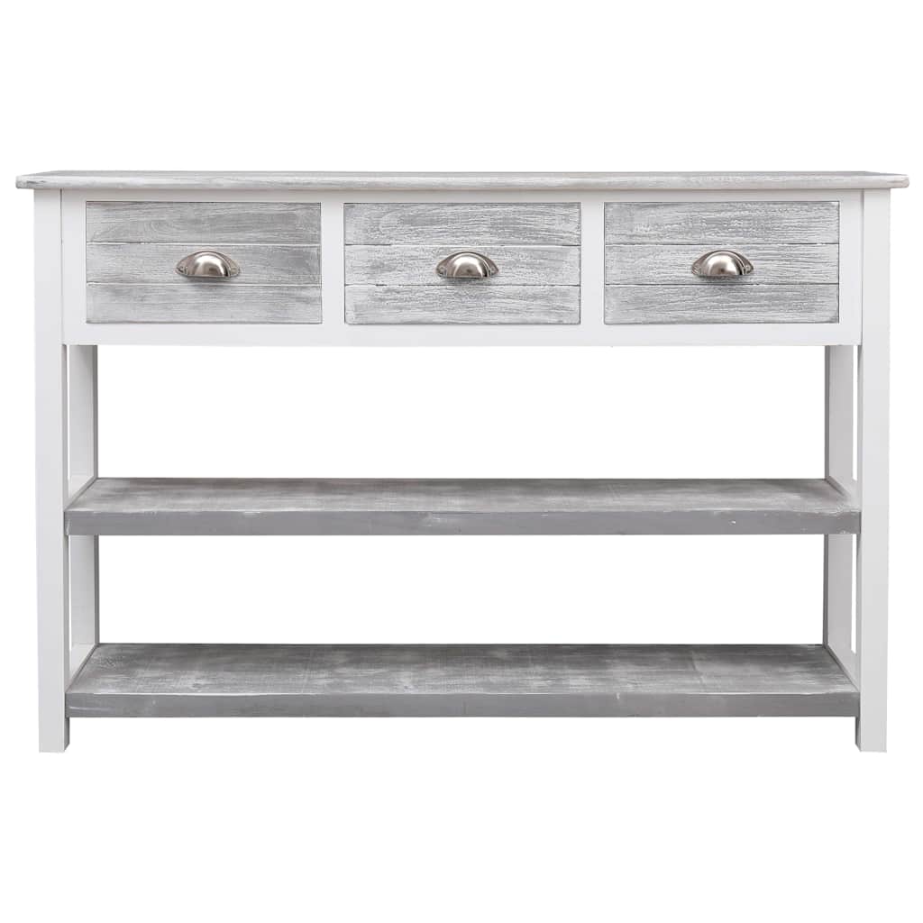 vidaXL Sideboard Antik-Grau 115x30x76 cm Holz