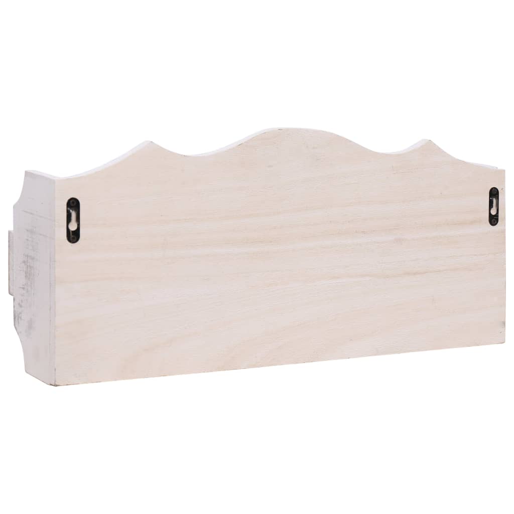 vidaXL Wandgarderobe Weiß 50×10×23 cm Holz