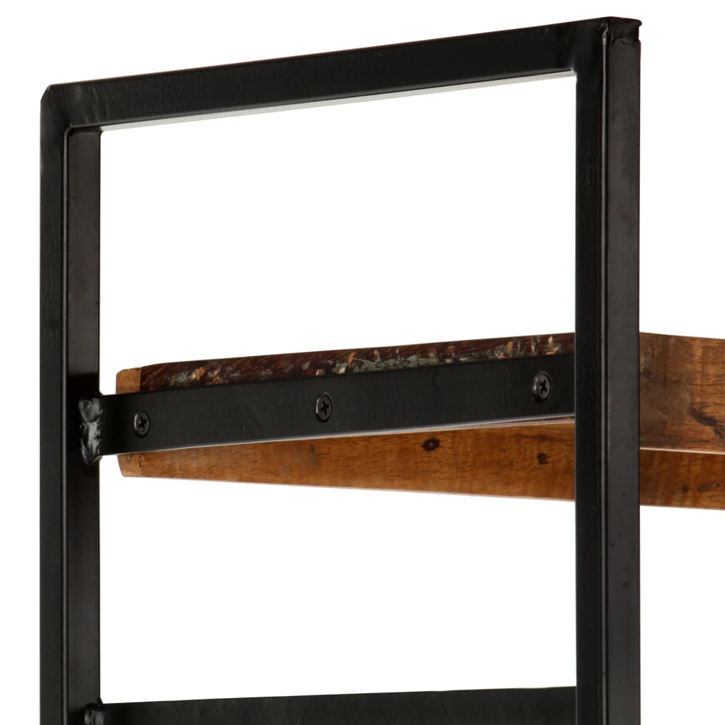 vidaXL Bücherregal 4 Ebenen 124x30x180 cm Altholz Massiv