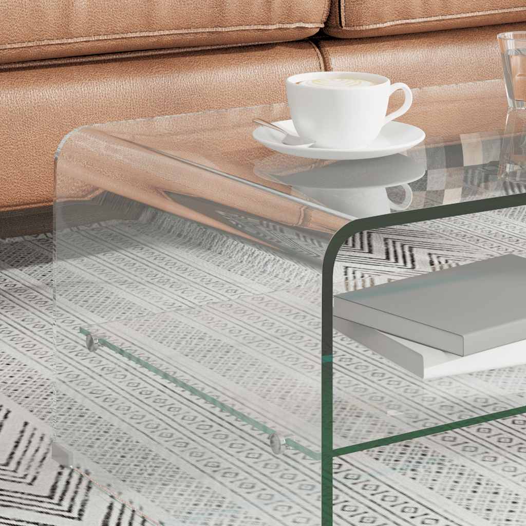 vidaXL Couchtisch Transparent 50×45×33 cm Hartglas