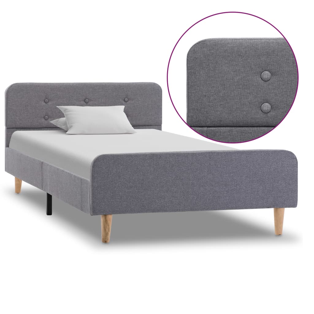 vidaXL Bettgestell Dunkelgrau Sackleinen 120x200 cm