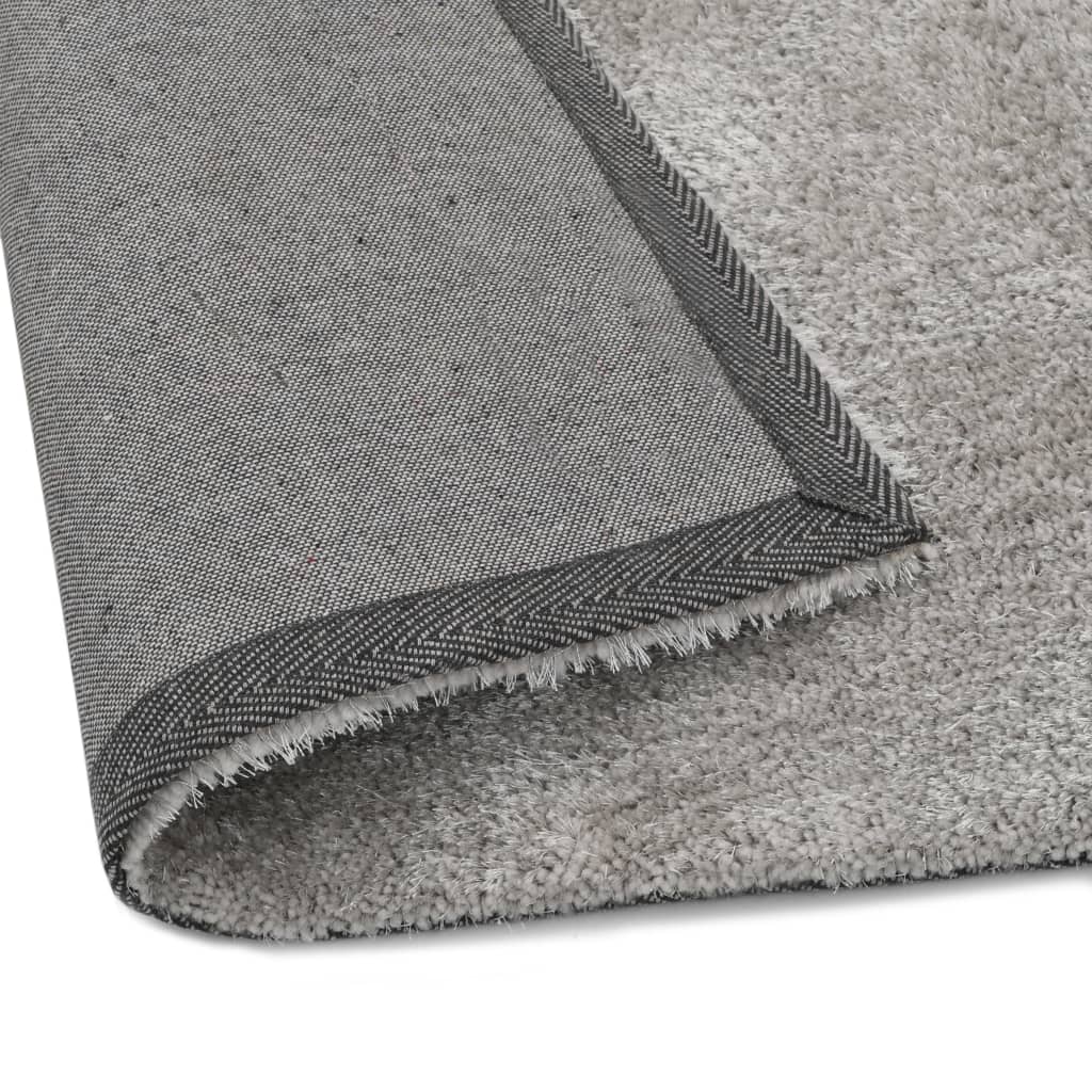 vidaXL Hochflor-Teppich 160 x 230 cm Grau