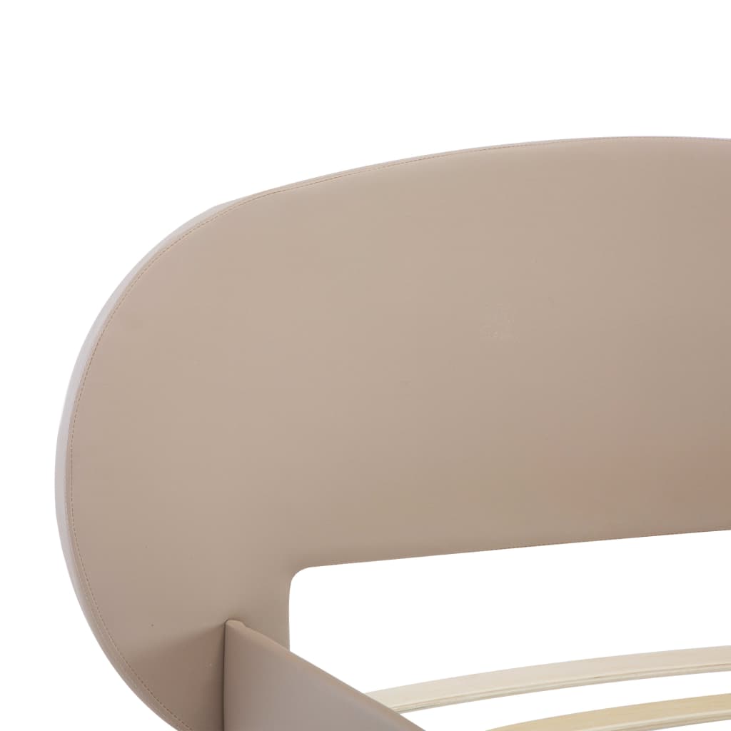 vidaXL Bettgestell Cappuccino-Braun Kunstleder 100x200 cm
