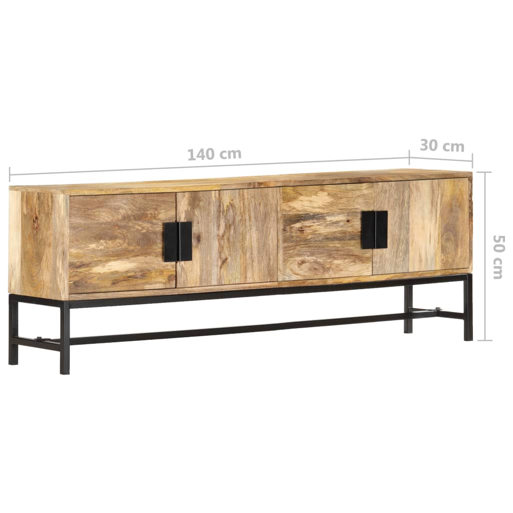 vidaXL TV-Schrank 140x30x50 cm Massivholz Mango