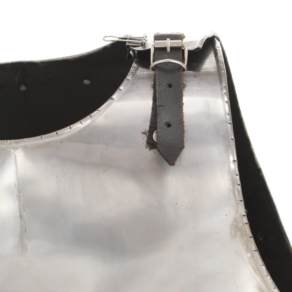 vidaXL Mittelalterliche Ritter-Brustpanzer Kürass LARP Replik Silbern Stahl