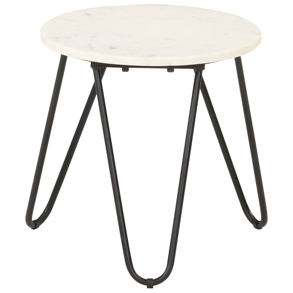 vidaXL Couchtisch Weiß 40×40×40 cm Echtstein in Marmoroptik