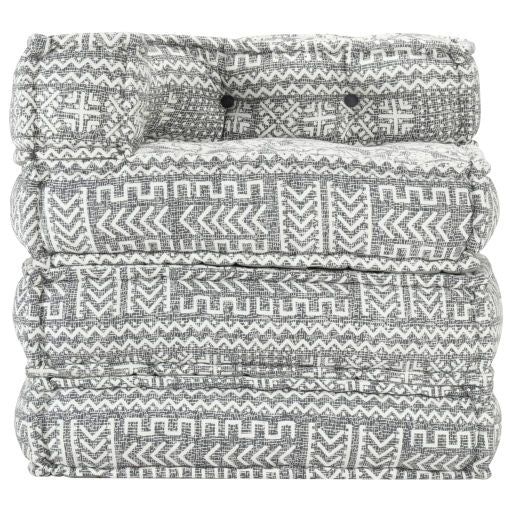 vidaXL 2-Sitzer Modularer Pouf Patchwork Stoff