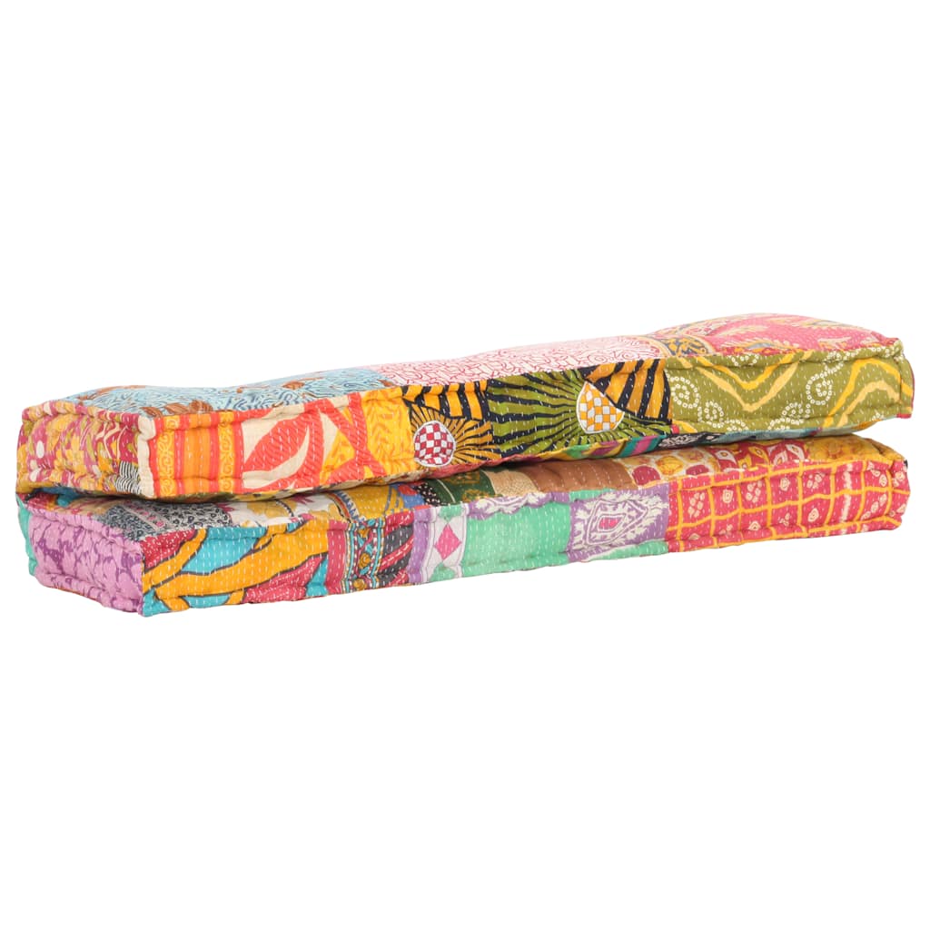 vidaXL Palettensofa-Auflage Mehrfarbig Stoff Patchwork