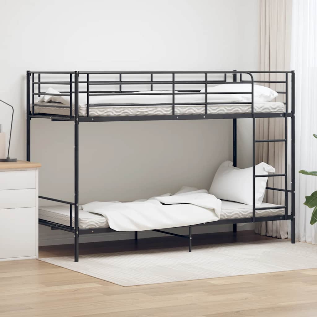 vidaXL Etagenbett Weiß Metall 90×200 cm