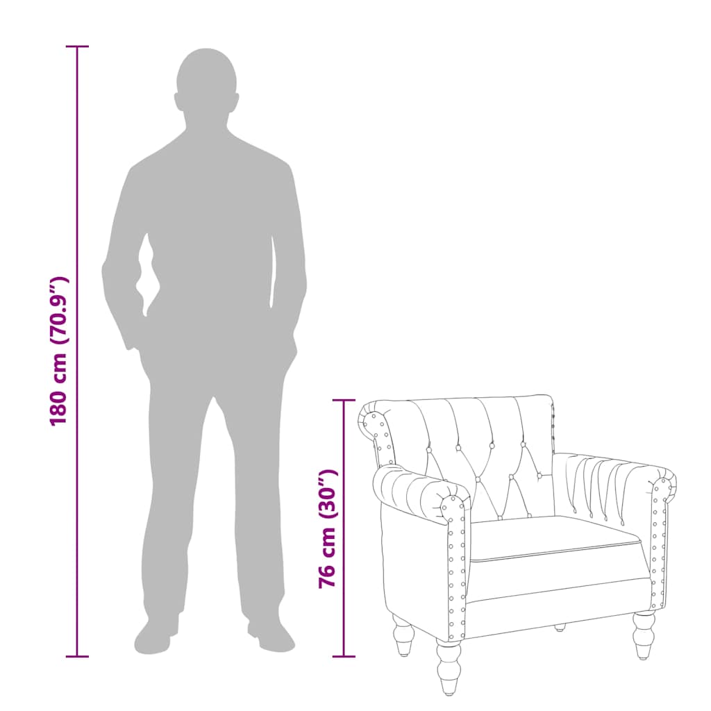 vidaXL Sessel Braun Echtes Ziegenleder