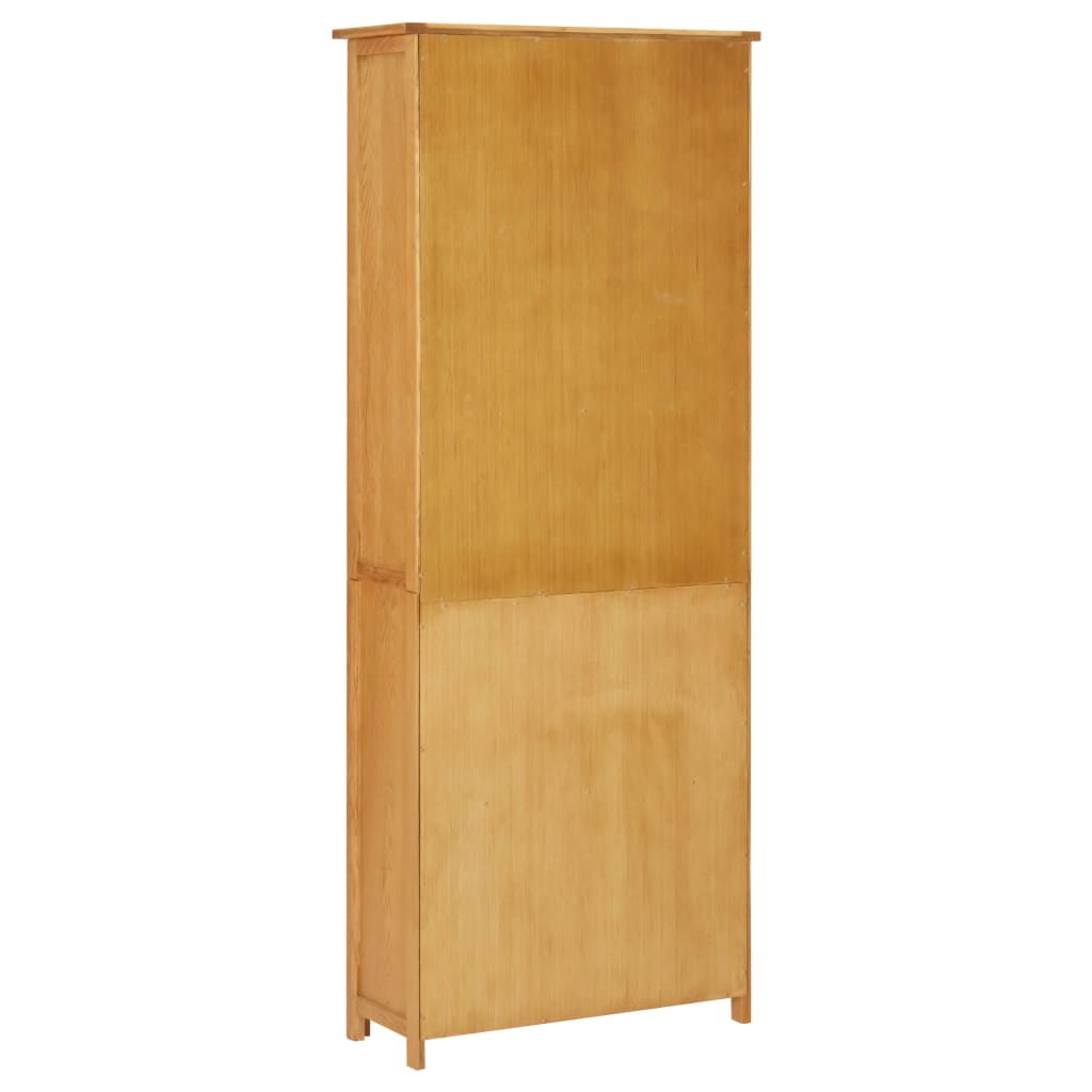 vidaXL Bücherregal mit 2 Türen 70x30x180 cm Massivholz Eiche