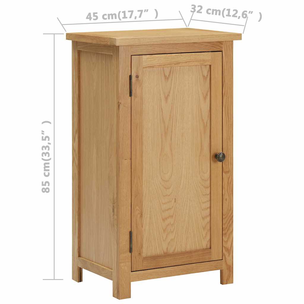 vidaXL Schrank 45x32x85 cm Eiche Massivholz