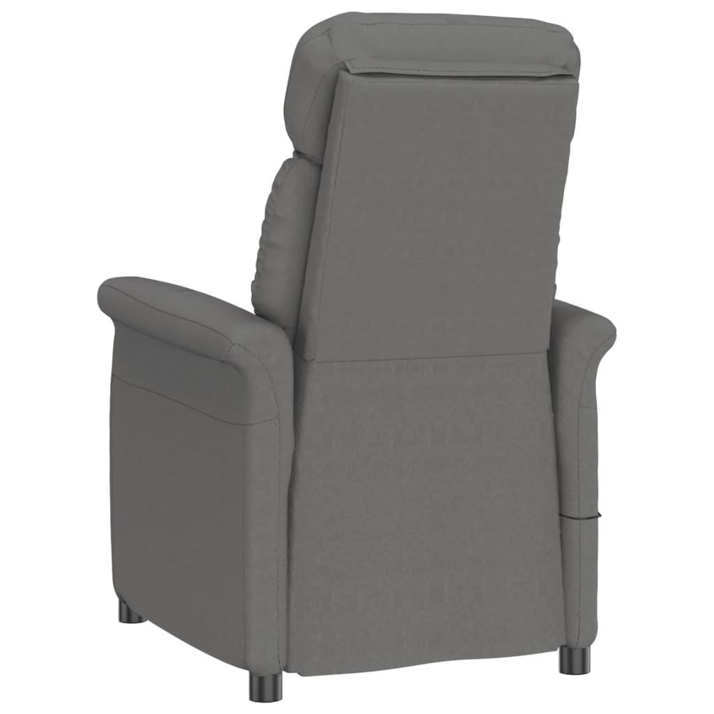 vidaXL Massagesessel Dunkelgrau Wildleder-Optik