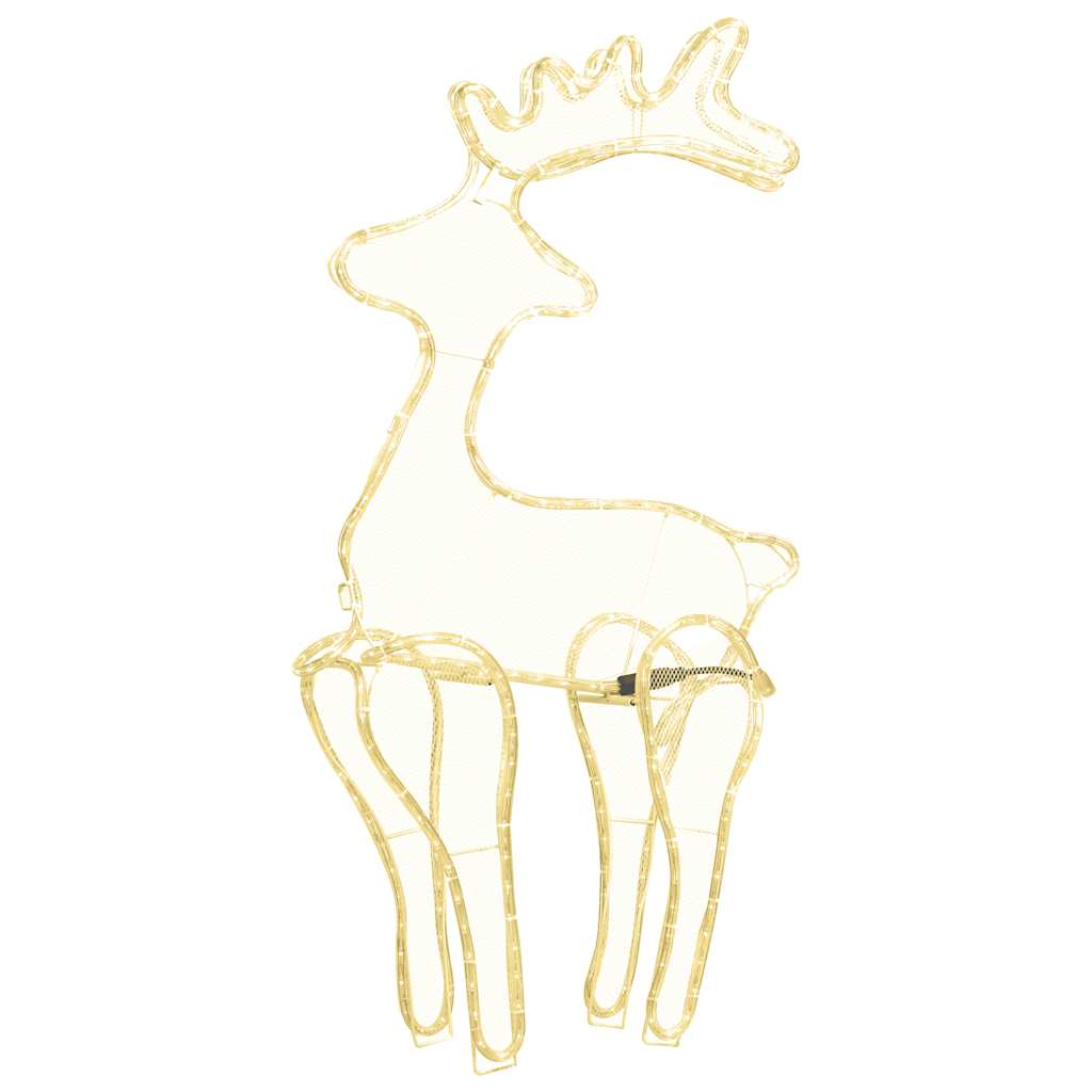 vidaXL Rentier Weihnachtsdekoration mit Mesh 306 LEDs 60x24x89 cm