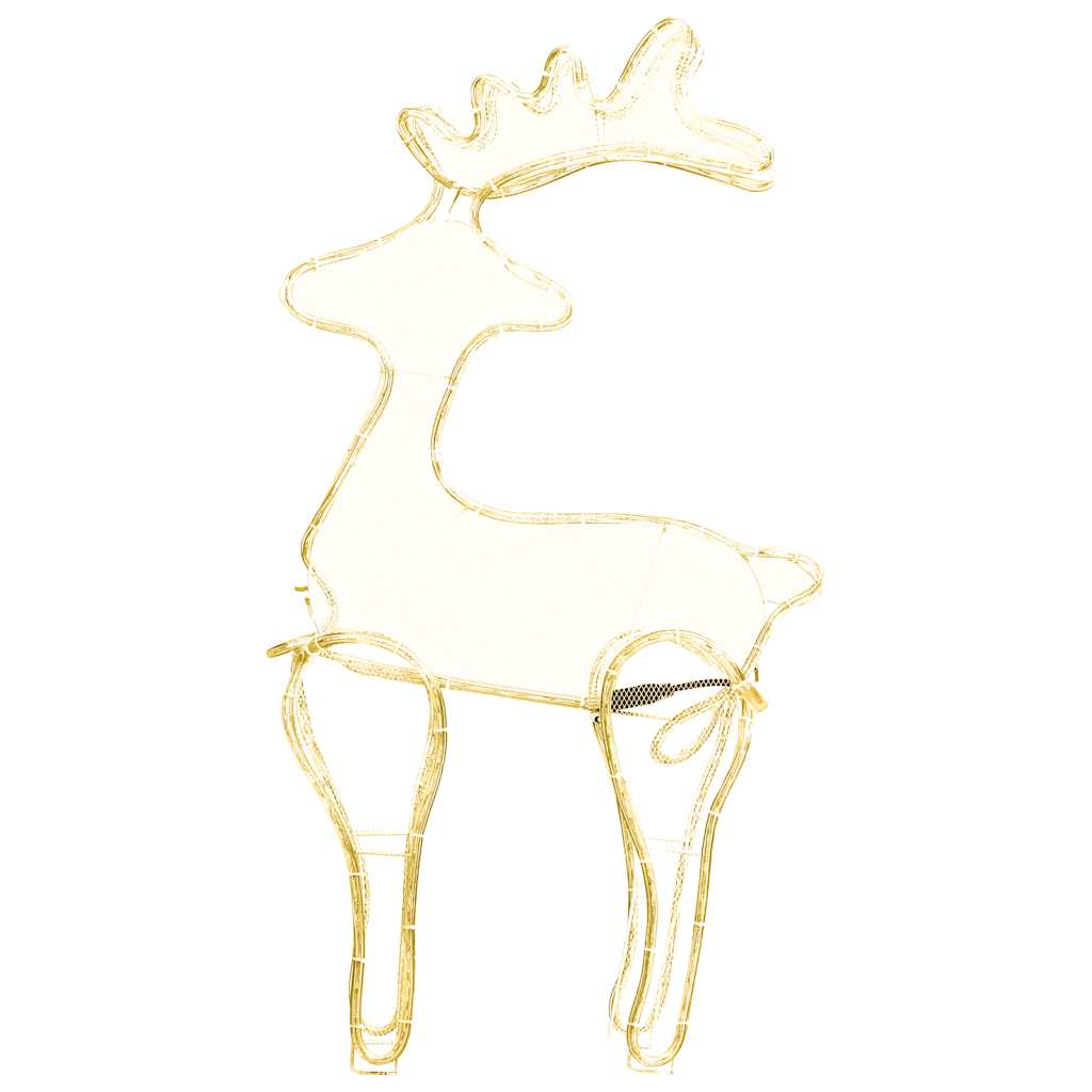 vidaXL Rentier Weihnachtsdekoration mit Mesh 306 LEDs 60x24x89 cm