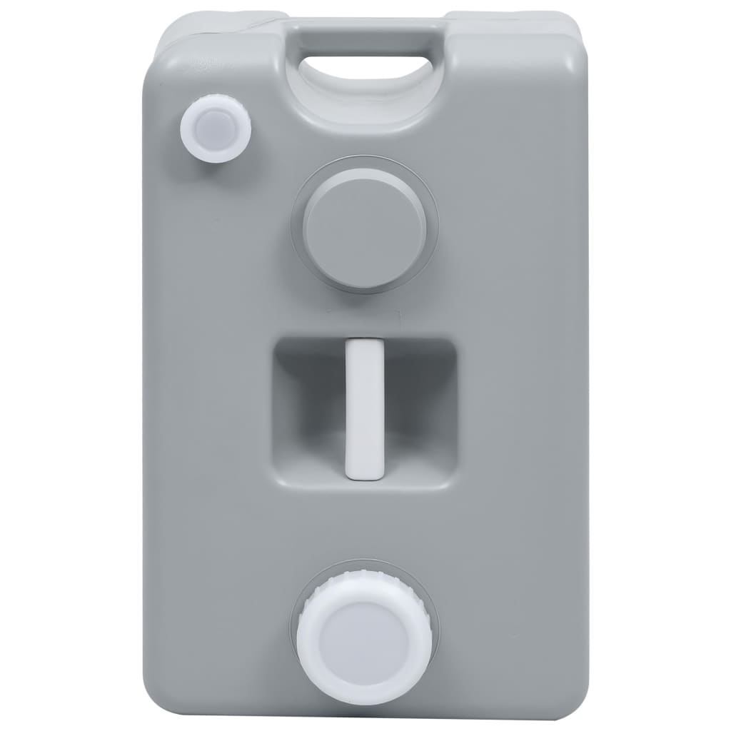 vidaXL Camping-Wassertank mit Rollen 25 L Grau