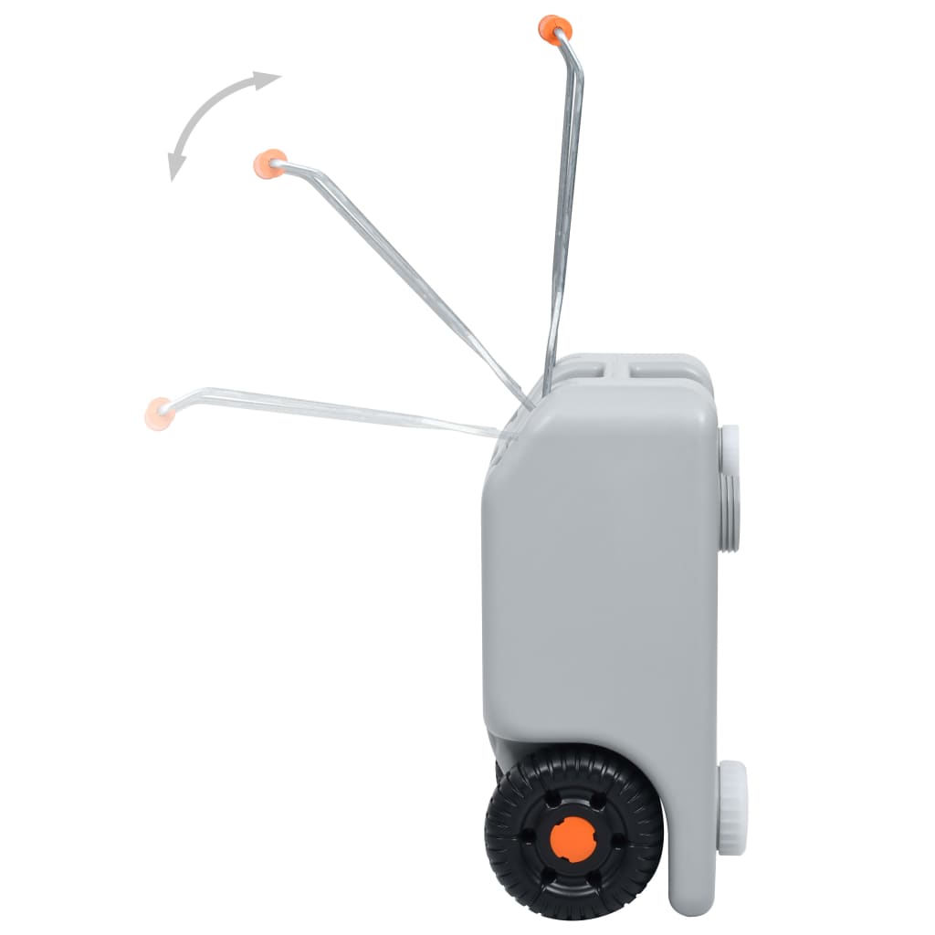 vidaXL Camping-Wassertank mit Rollen 25 L Grau