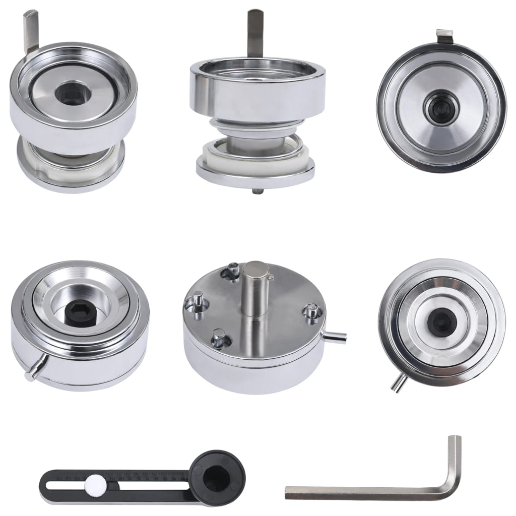 vidaXL Buttonmaschine mit Kreisschneider 58 mm