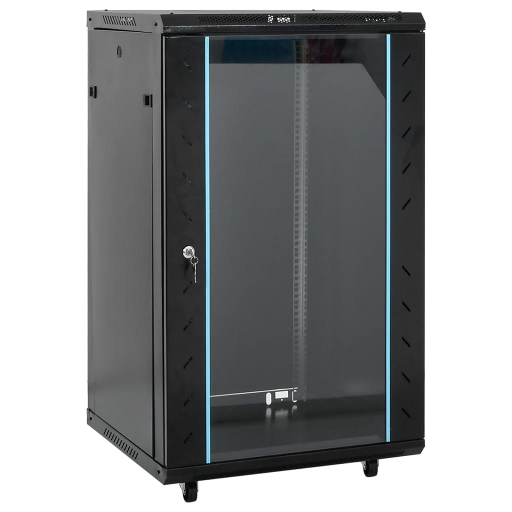 vidaXL 15HE Netzwerkschrank mit Schwenkfüßen 19" IP20 60x45x86 cm