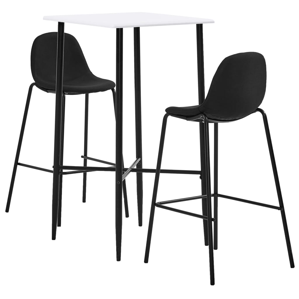 vidaXL 3-tlg. Bar-Set Stoff Dunkelgrau